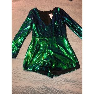 Multicolored Sequined Romper